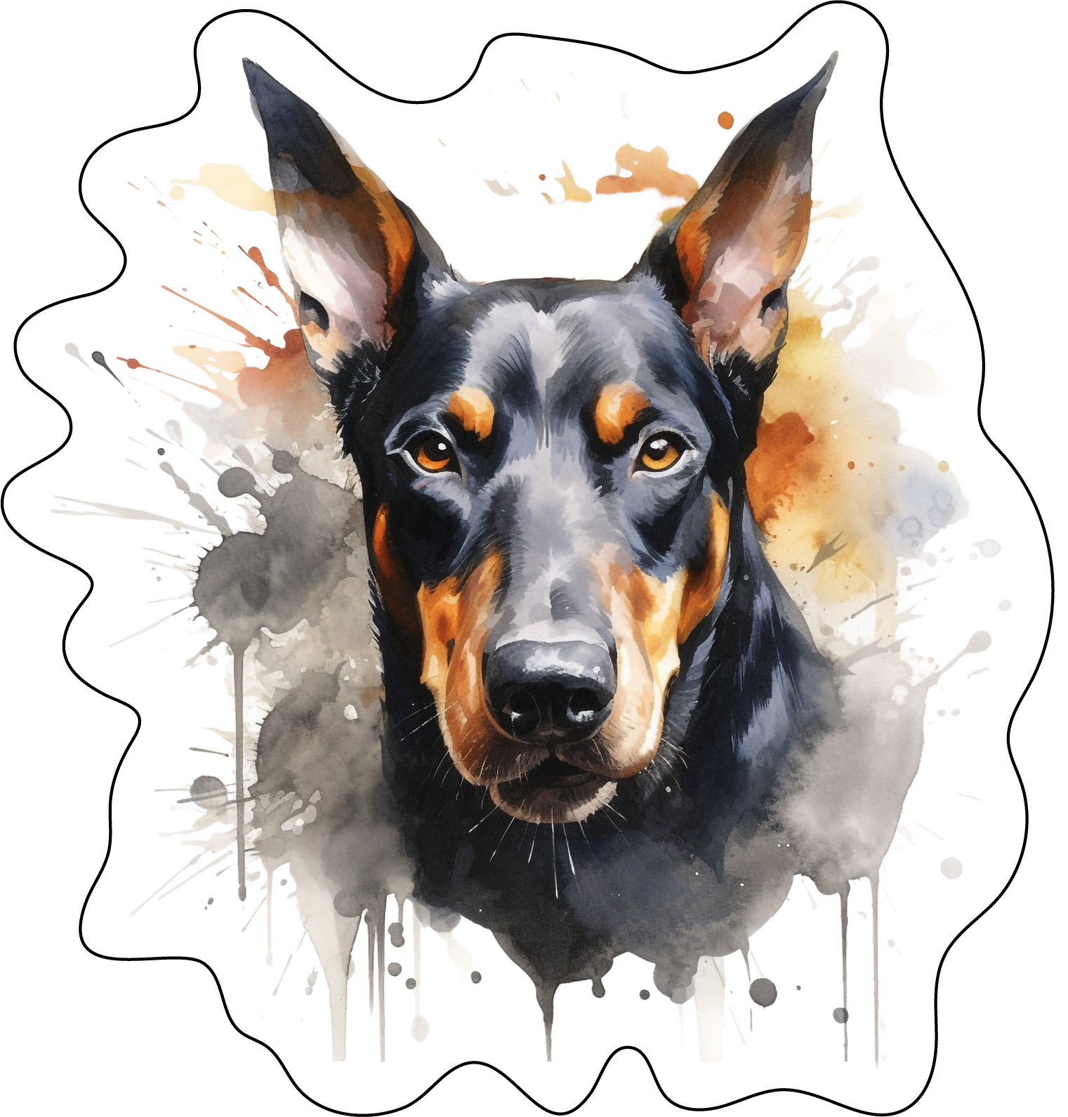 Doberman Stickers, Ten Vinyl Stickers Supporting Doberman, Great Doberman Gift, Decorative Stickers