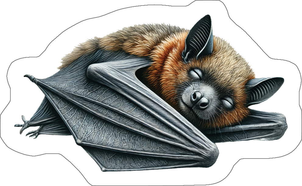 Bat Stickers, Ten Vinyl Stickers Supporting Bats, Great Bat Gift, Decorative Bat Stickers