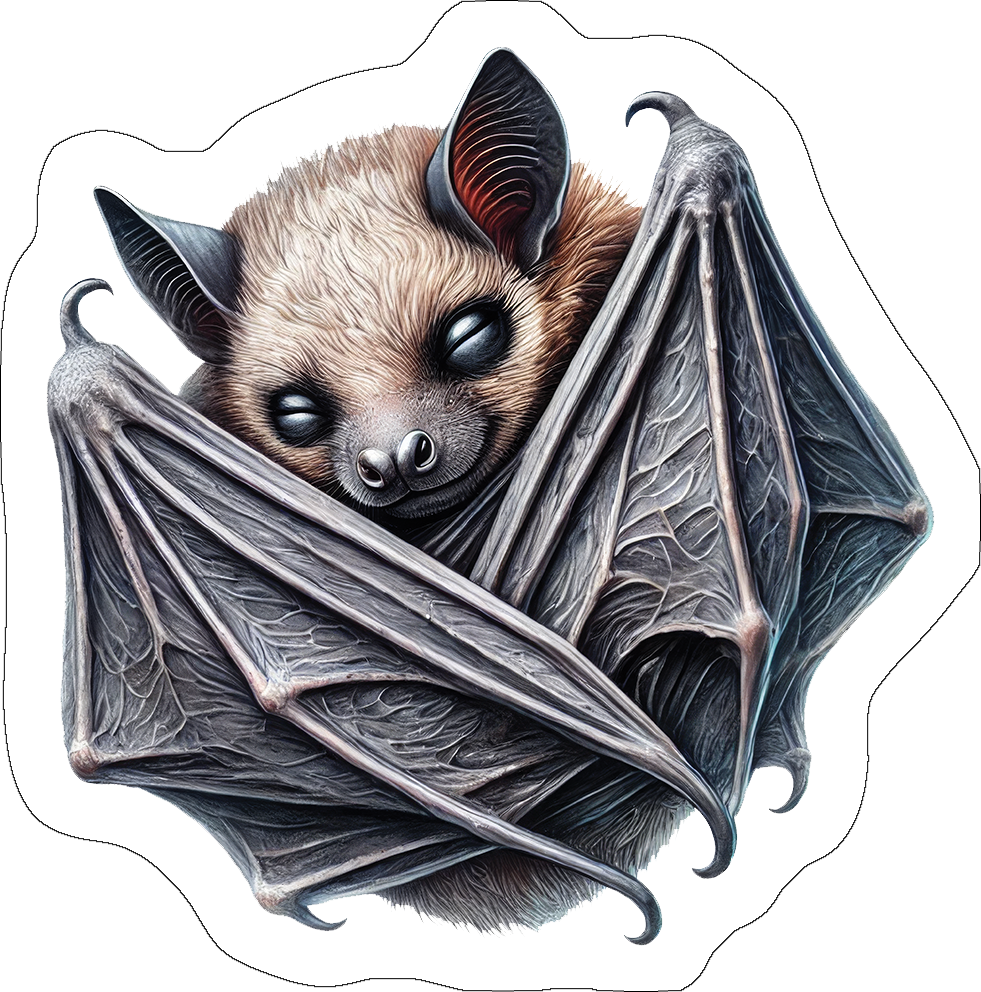 Bat Stickers, Ten Vinyl Stickers Supporting Bats, Great Bat Gift, Decorative Bat Stickers