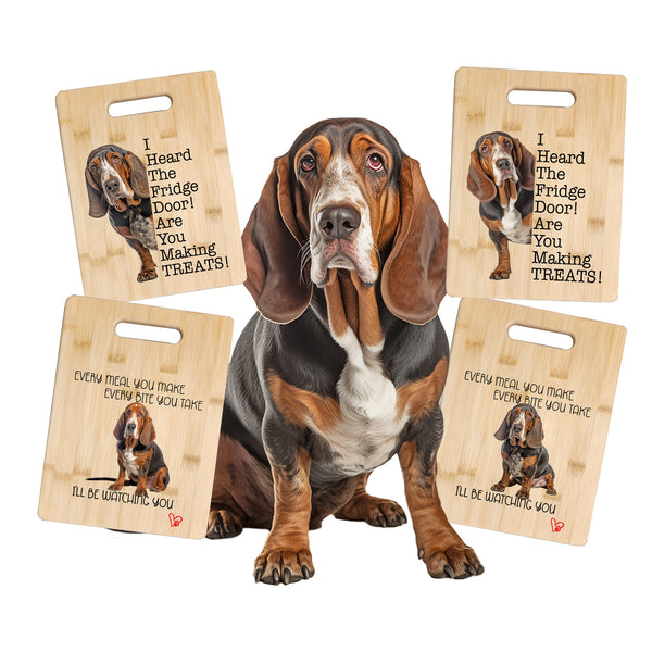 Basset Hound Cutting Board and Ten Large Digitally Printed Basset Hound Stickers, Basset Hound Gift for Basset Hound Lovers, (Copy)