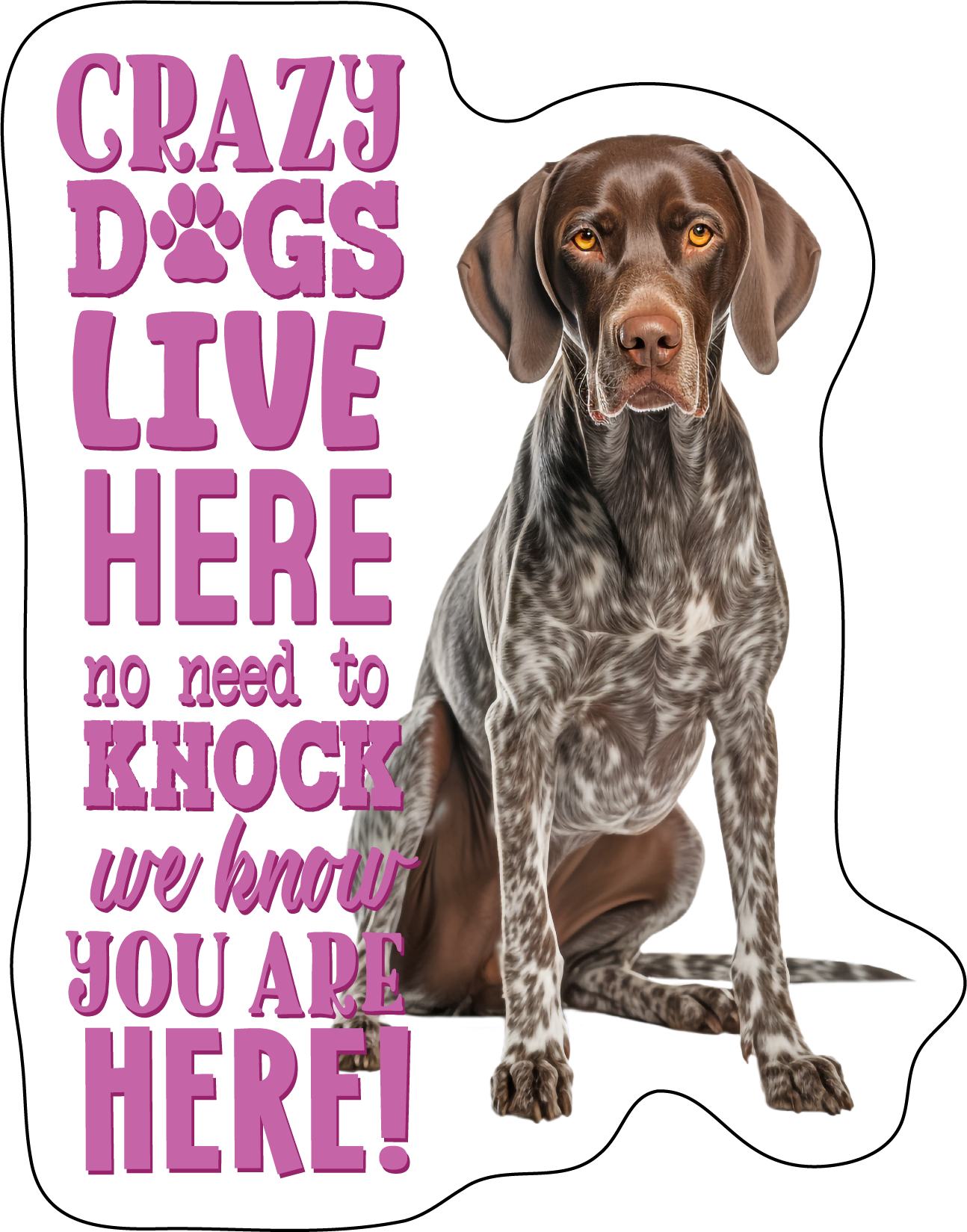 German Shorthair Pointer Stickers, Ten Vinyl Stickers Supporting GSP, Great German Shorthair Gift, Decorative Stickers