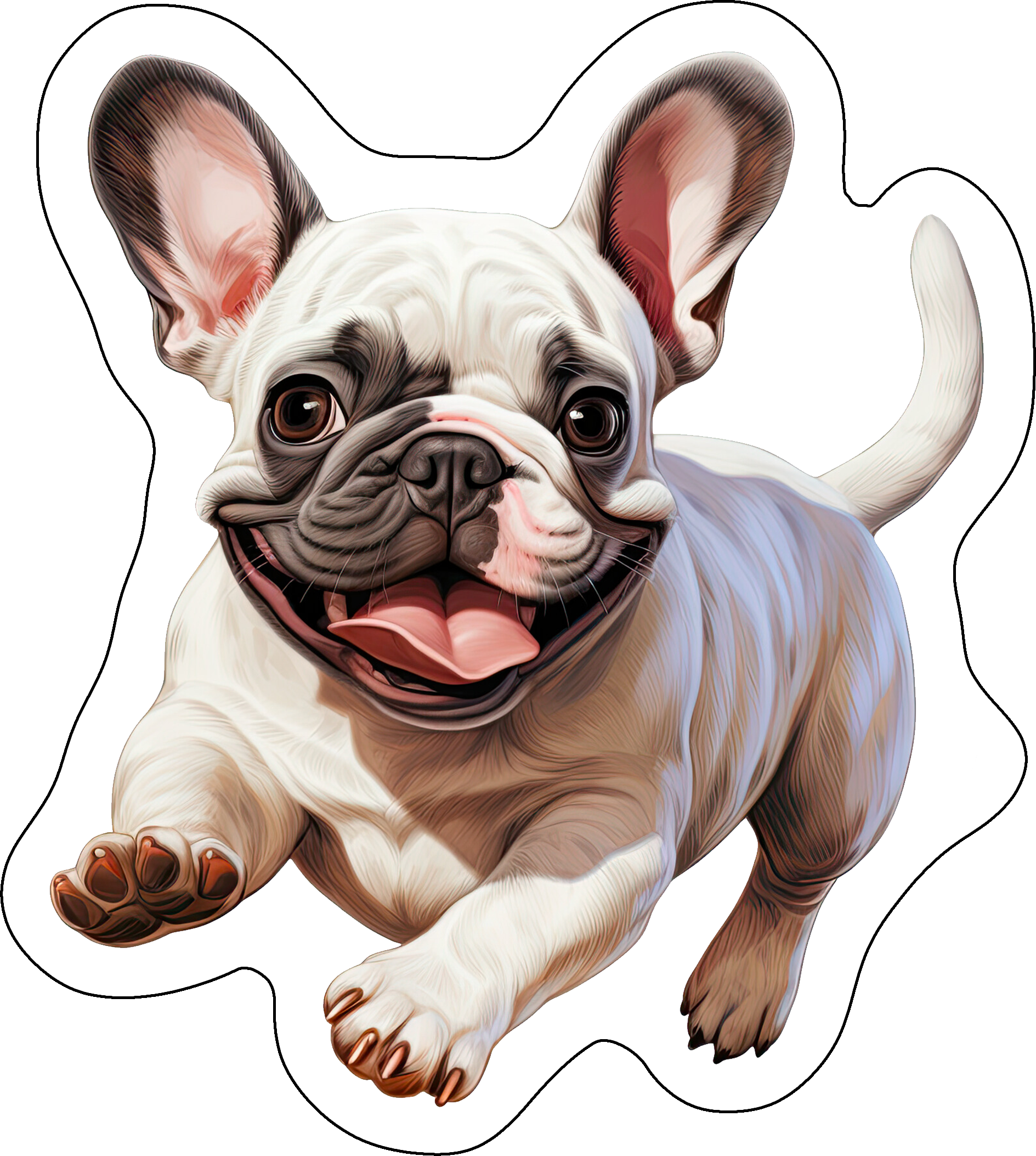 French Bulldog Stickers, Ten Vinyl Stickers Supporting French Bulldog, Great French Bulldog Gift, Decorative Stickers