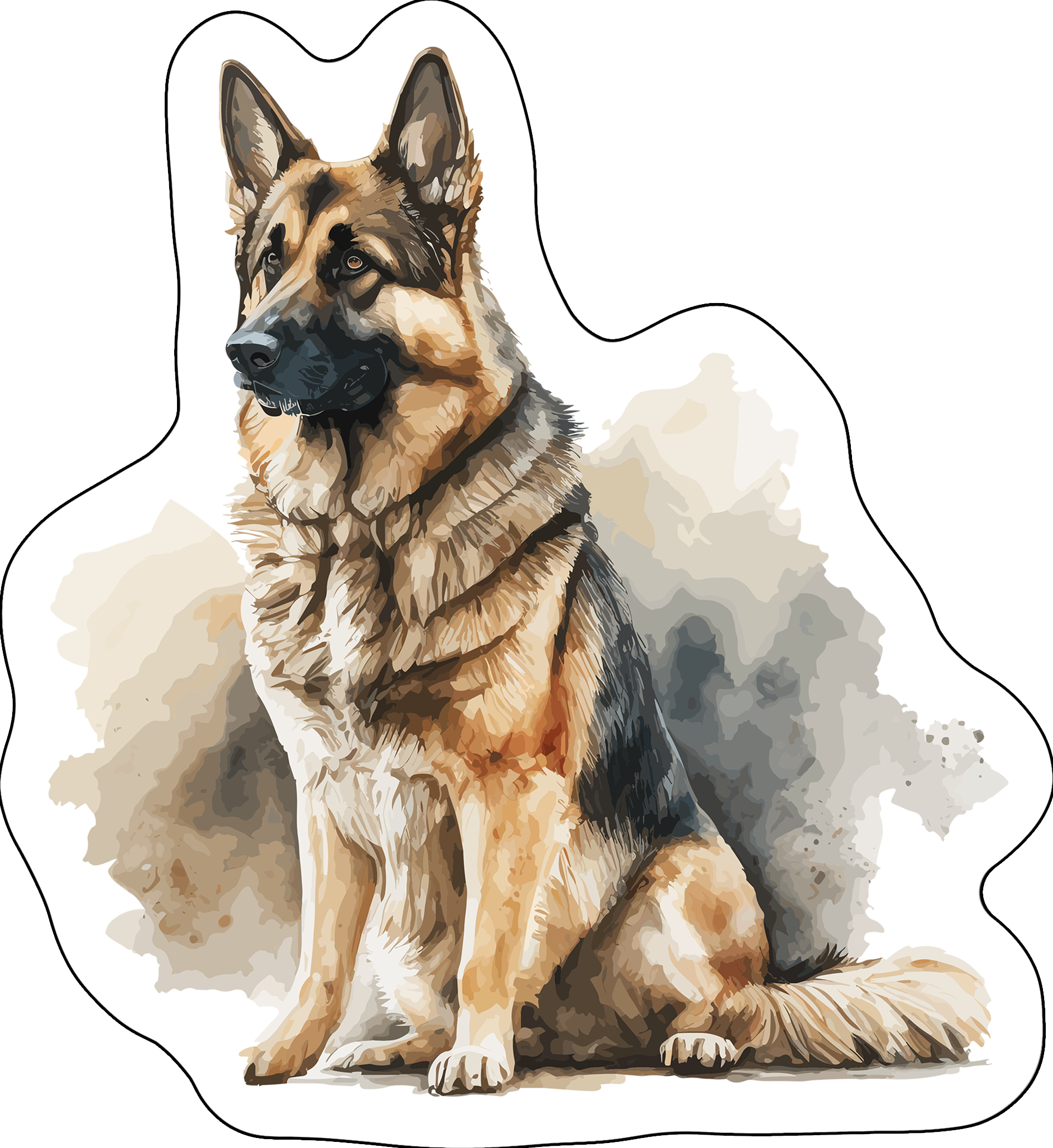 German Shepherd Stickers, Ten Vinyl Stickers Supporting German Shepherd, Great German Shepherd Gift, Decorative Stickers