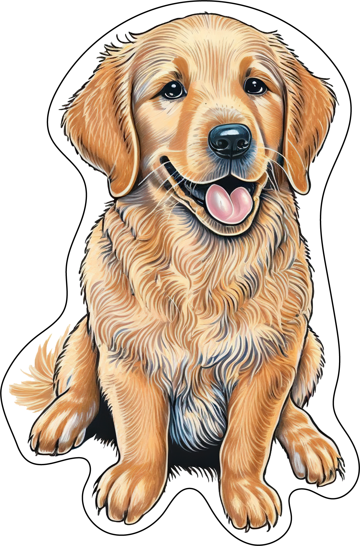 Golden Retriever  Stickers, Ten Vinyl Stickers Supporting Golden Retriever , Great Golden Retriever  Gift, Decorative Stickers