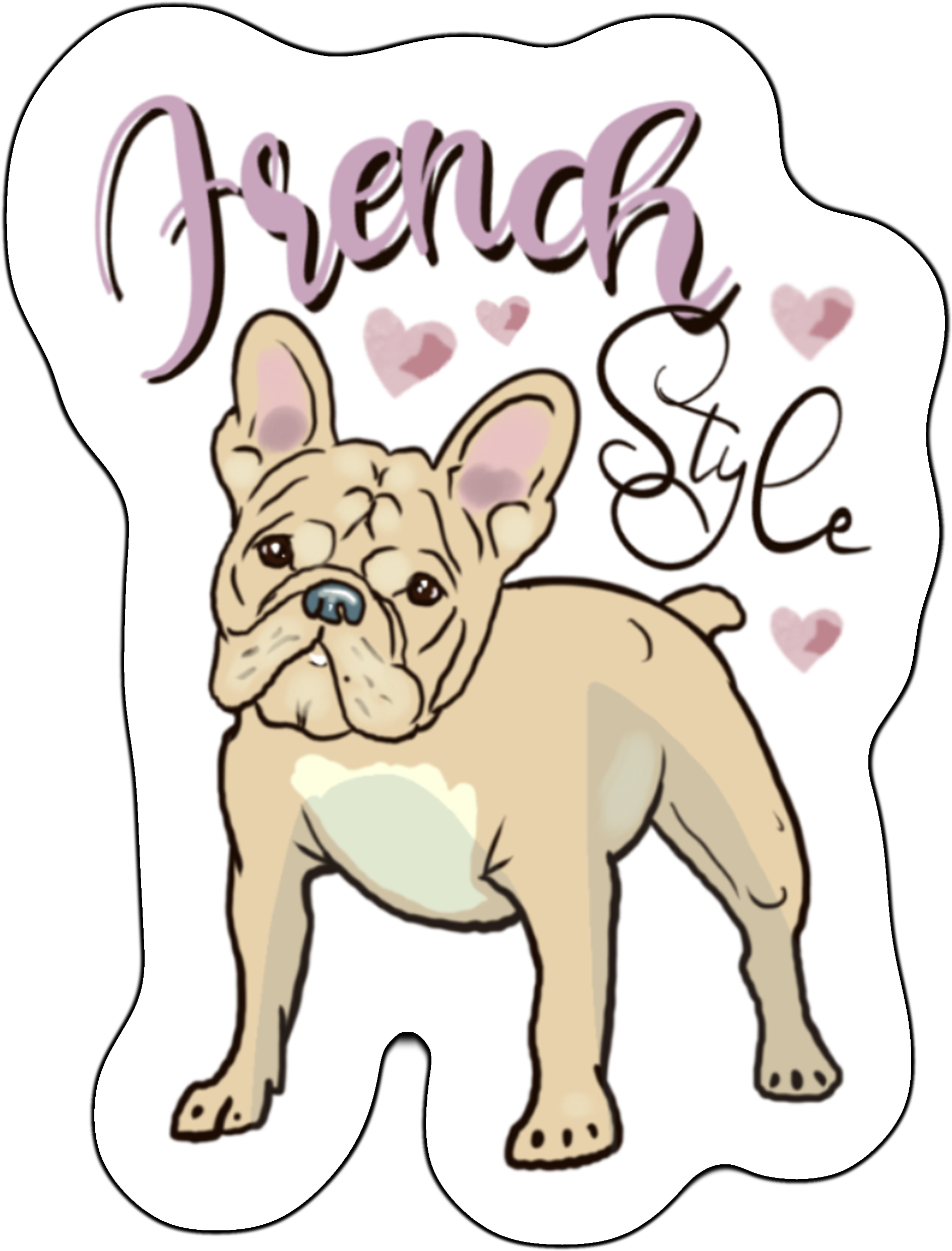 French Bulldog Stickers, Ten Vinyl Stickers Supporting French Bulldog, Great French Bulldog Gift, Decorative Stickers
