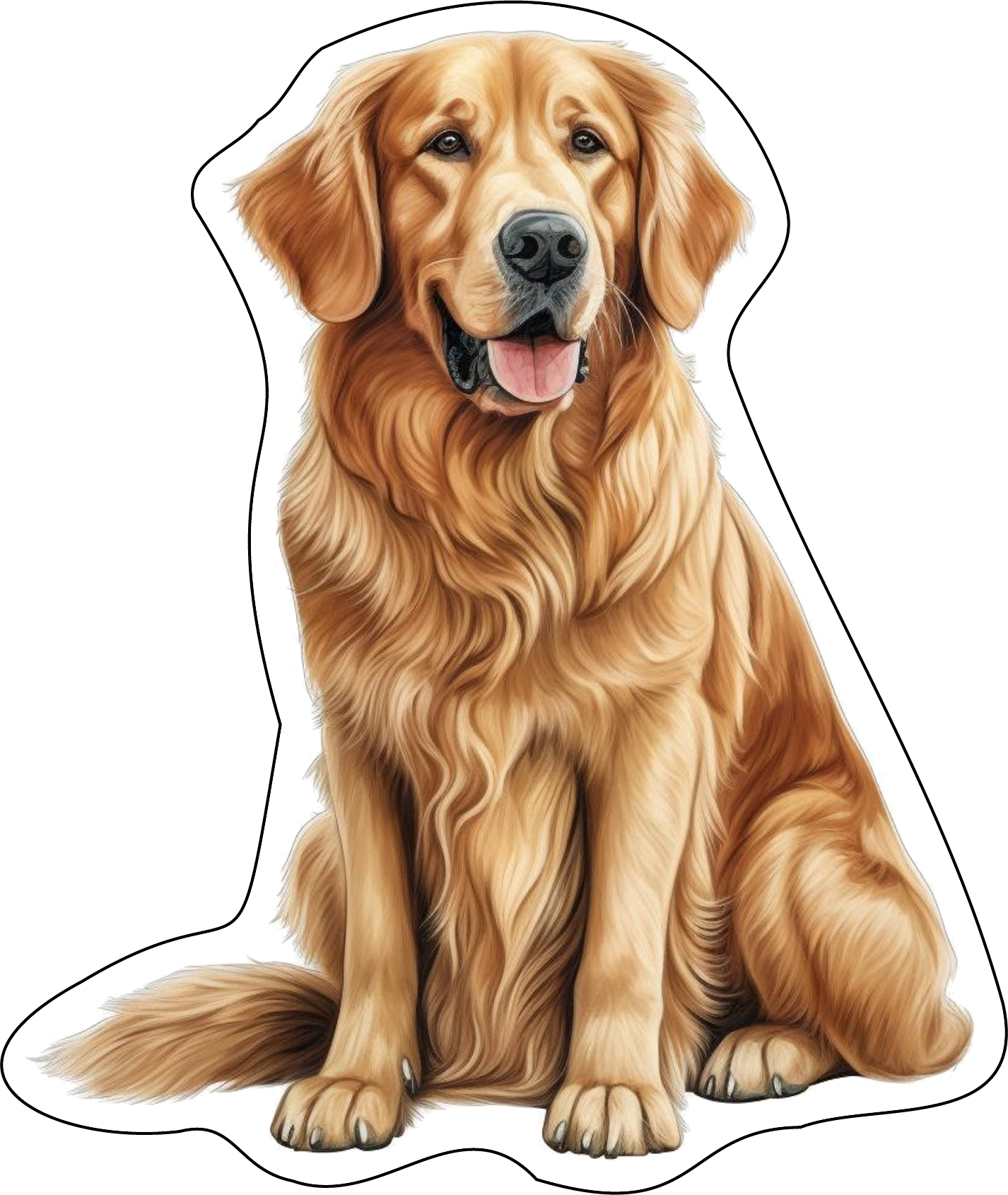 Golden Retriever  Stickers, Ten Vinyl Stickers Supporting Golden Retriever , Great Golden Retriever  Gift, Decorative Stickers