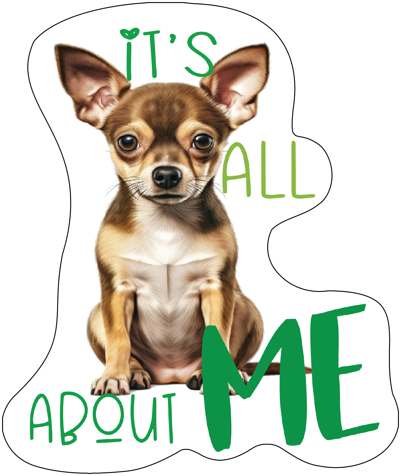 Chihuahua Stickers, Ten Vinyl Stickers Supporting Chihuahua, Great Chihuahua Gift, Decorative Stickers
