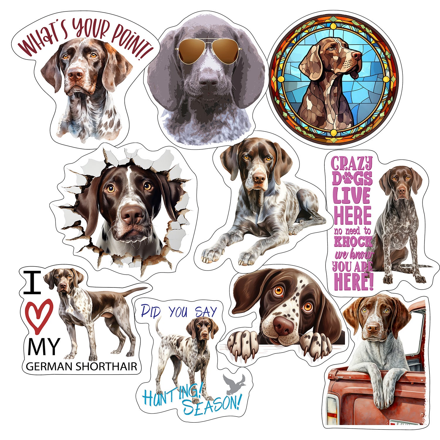 German Shorthair Pointer Stickers