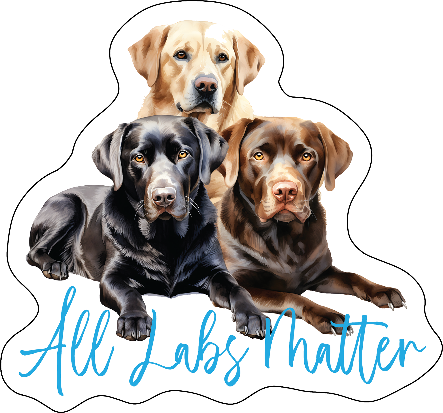 Labrador Stickers, Ten Vinyl Stickers Supporting Labrador, Great Labrador Gift, Decorative Stickers