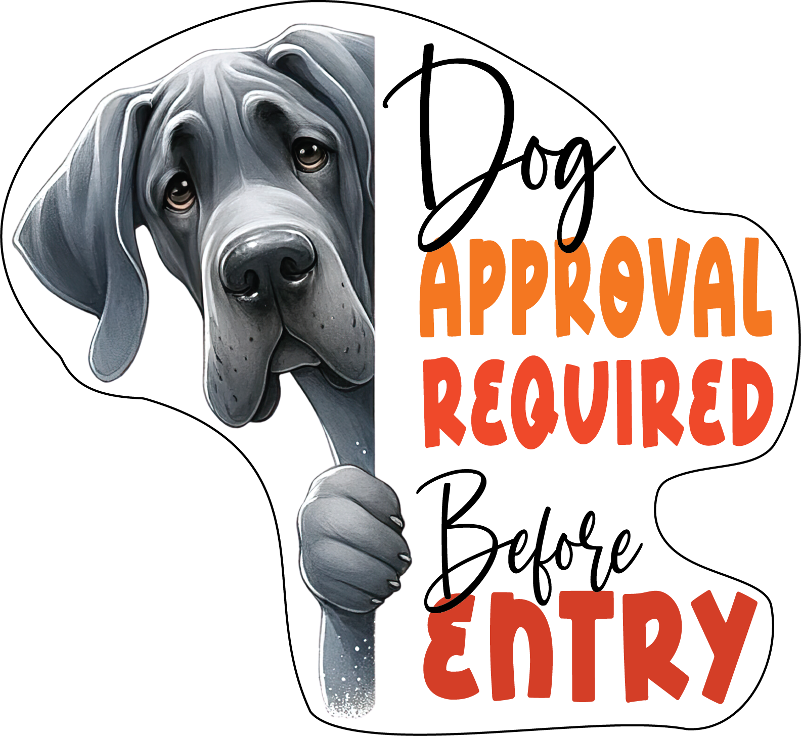 Great Dane Stickers, Ten Vinyl Stickers Supporting Great Dane, Great Great Dane Gift, Decorative Stickers