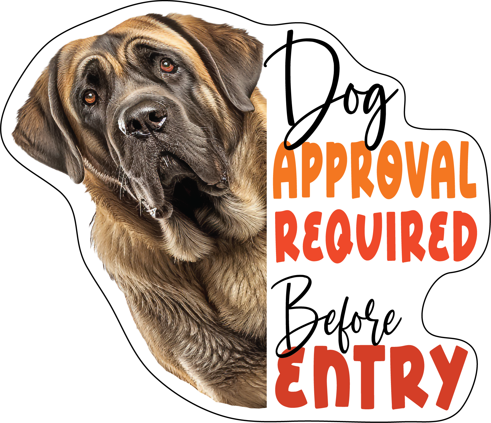 Mastiff Stickers, Ten Vinyl Stickers Supporting Mastiff, Great Mastiff Gift, Decorative Stickers