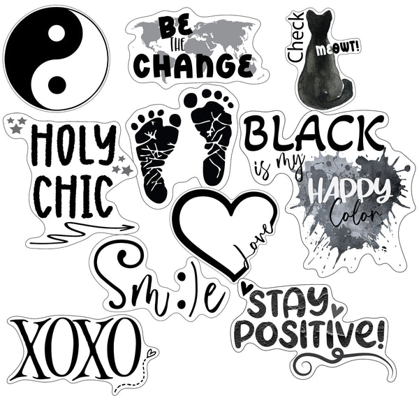 Black & White Stickers