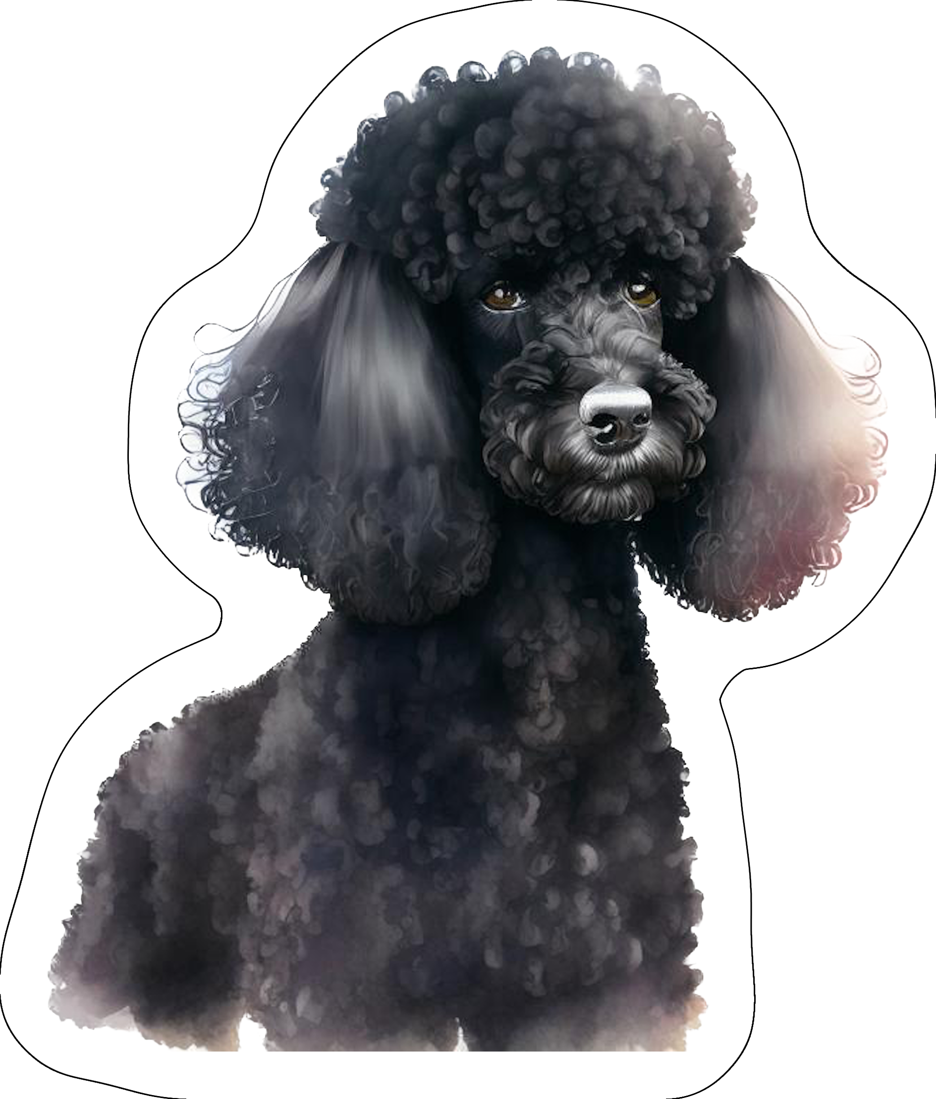 Poodle Stickers, Ten Vinyl Stickers Supporting Poodle, Great Poodle Gift, Decorative Stickers