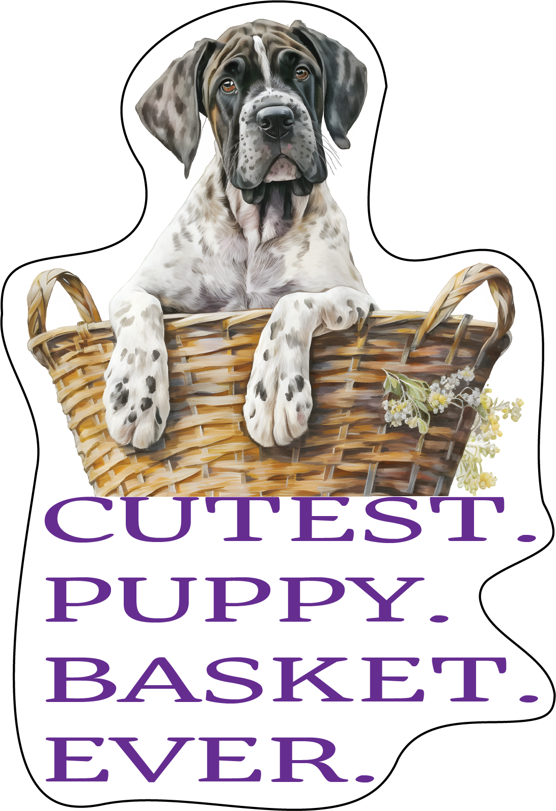 Great Dane Stickers, Ten Vinyl Stickers Supporting Great Dane, Great Great Dane Gift, Decorative Stickers
