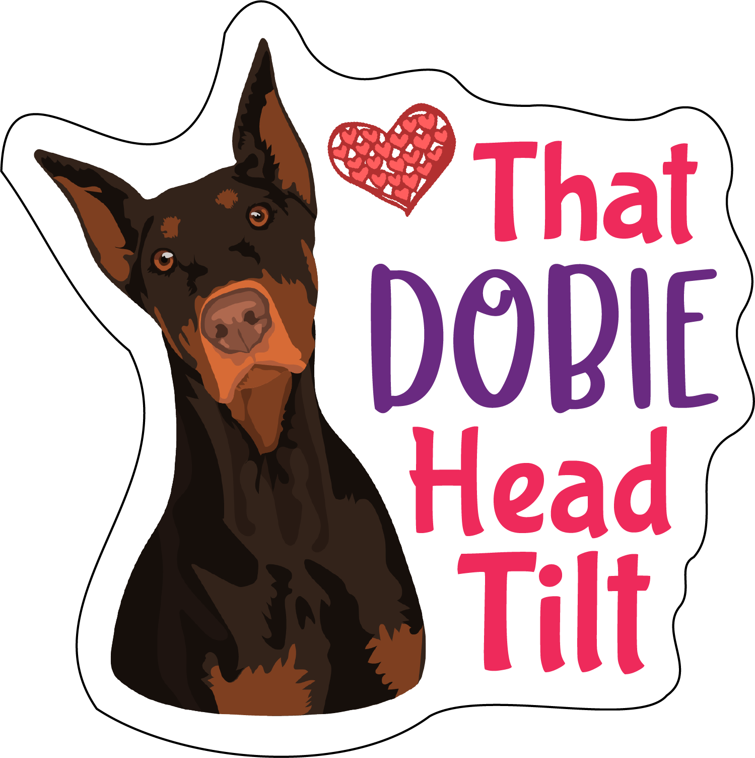Doberman Stickers, Ten Vinyl Stickers Supporting Doberman, Great Doberman Gift, Decorative Stickers
