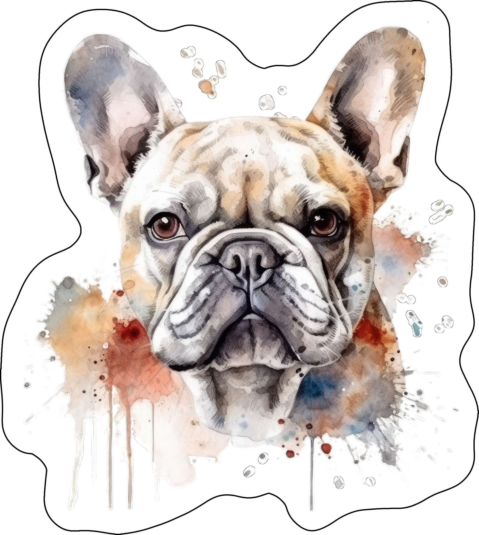 French Bulldog Stickers, Ten Vinyl Stickers Supporting French Bulldog, Great French Bulldog Gift, Decorative Stickers