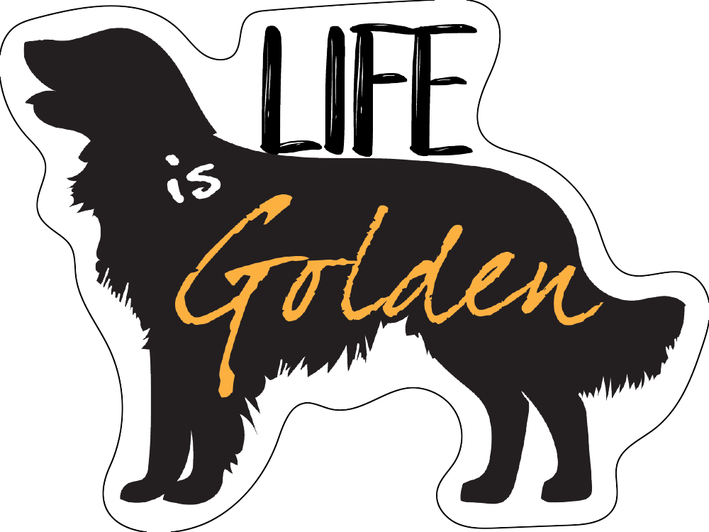 Golden Retriever  Stickers, Ten Vinyl Stickers Supporting Golden Retriever , Great Golden Retriever  Gift, Decorative Stickers