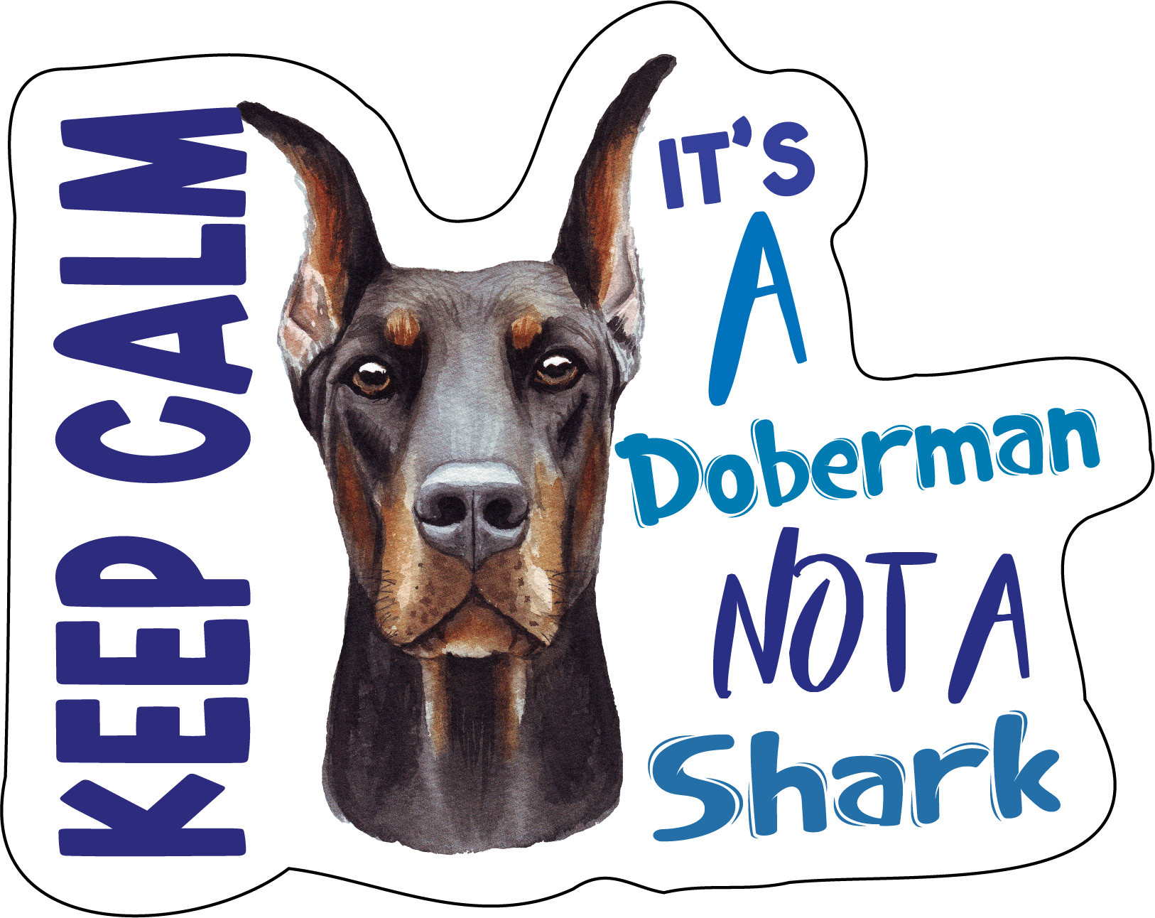 Doberman Stickers, Ten Vinyl Stickers Supporting Doberman, Great Doberman Gift, Decorative Stickers