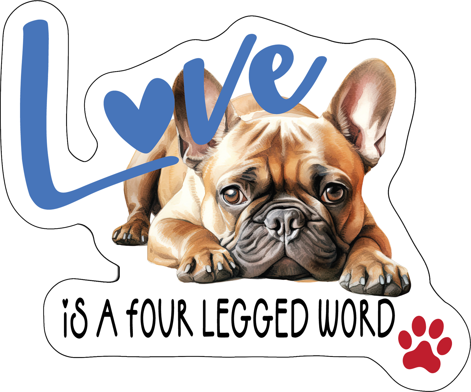 French Bulldog Stickers, Ten Vinyl Stickers Supporting French Bulldog, Great French Bulldog Gift, Decorative Stickers