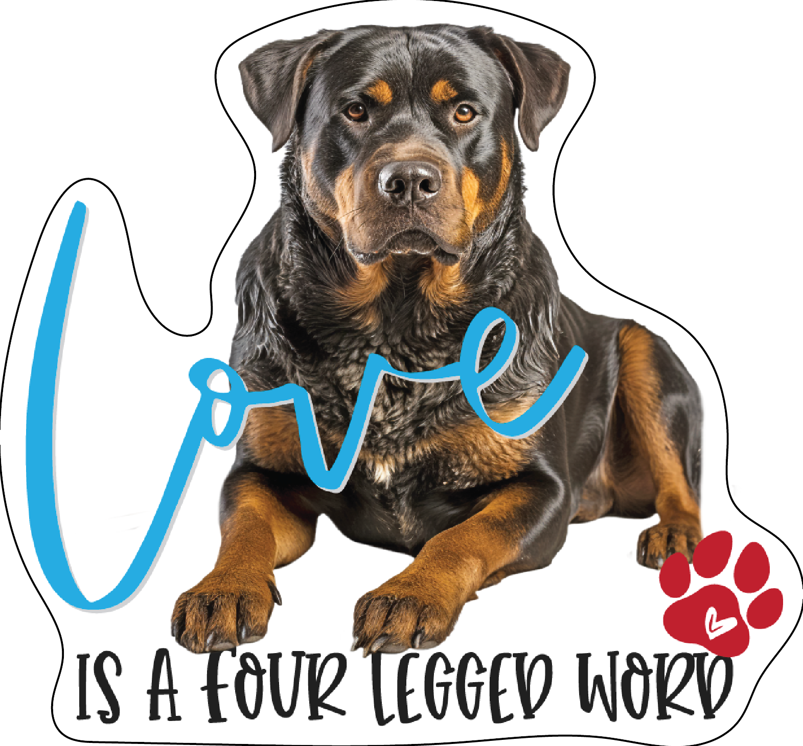 Rottweiler Stickers, Ten Vinyl Stickers Supporting Rottweiler, Great Rottweiler Gift, Decorative Stickers