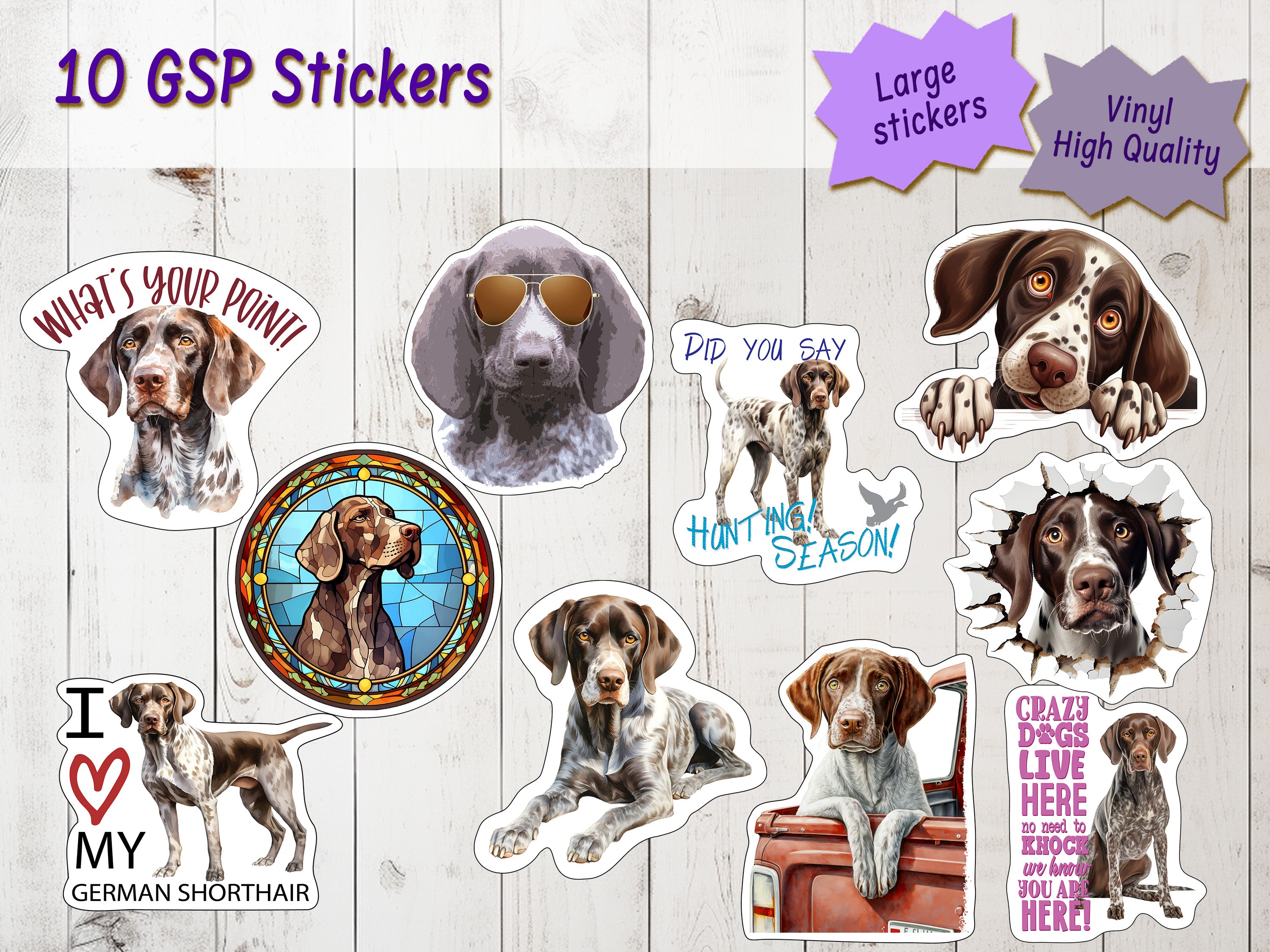 German Shorthair Pointer Stickers