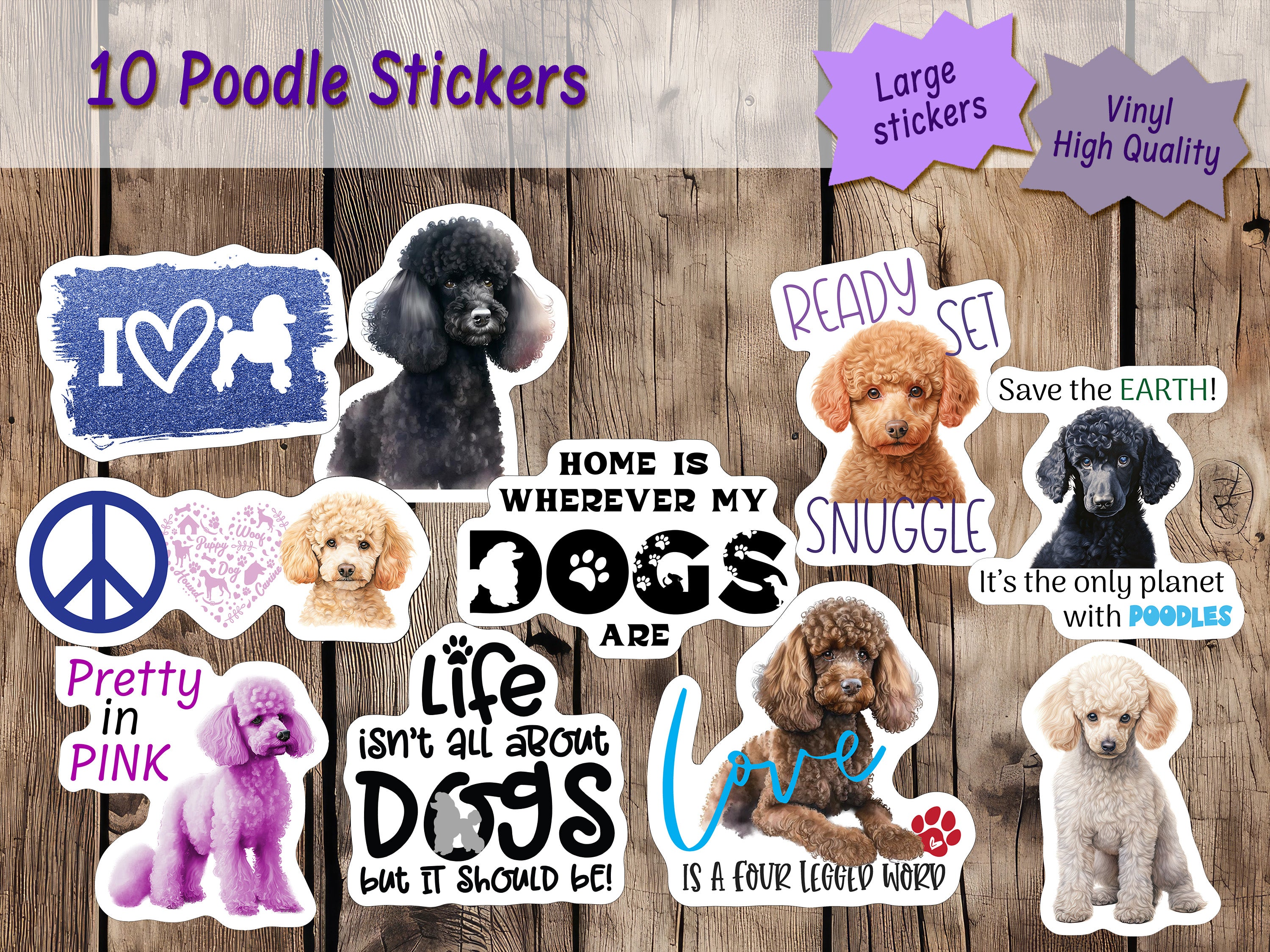 Poodle Stickers