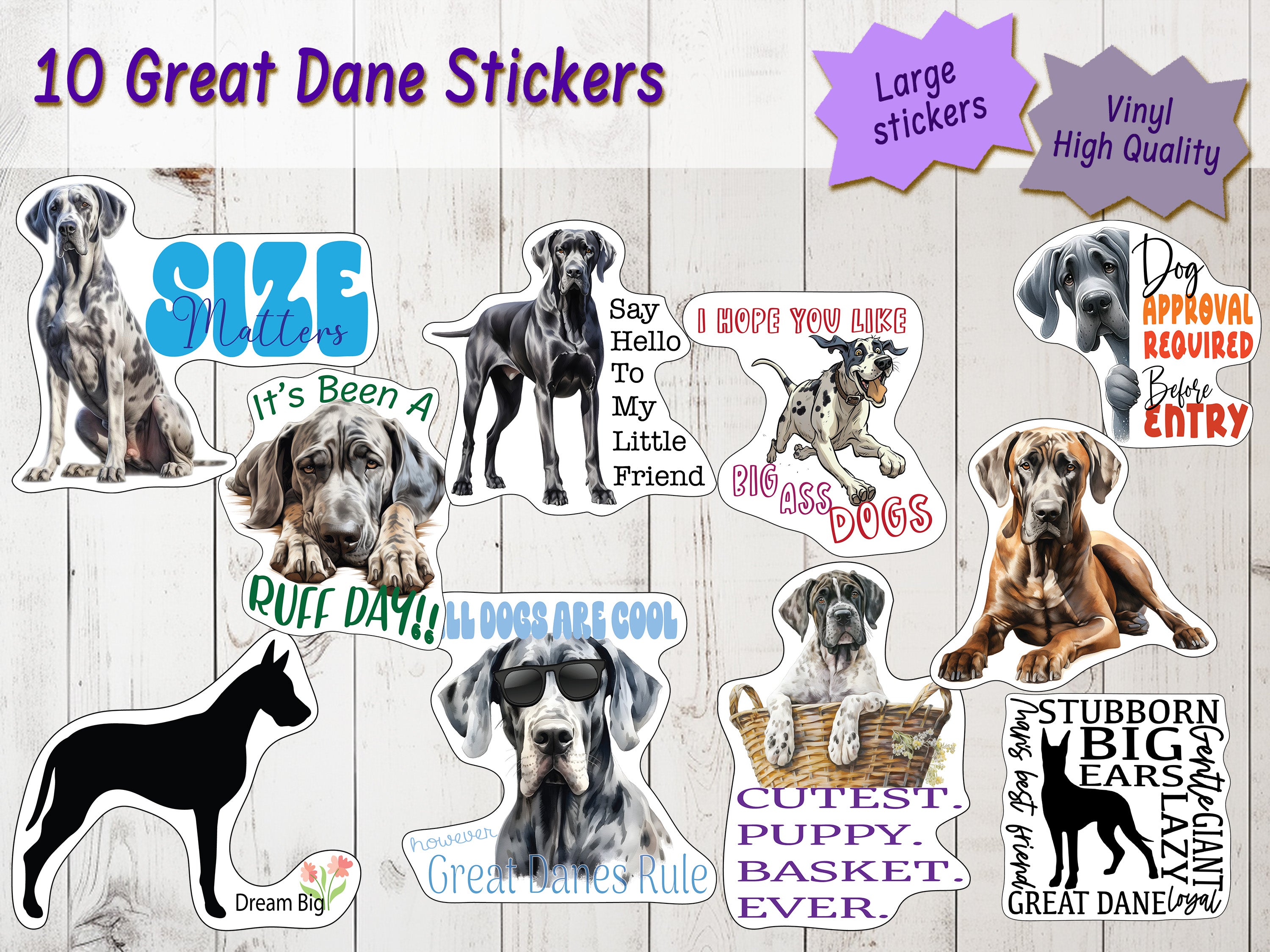 Great Dane Stickers
