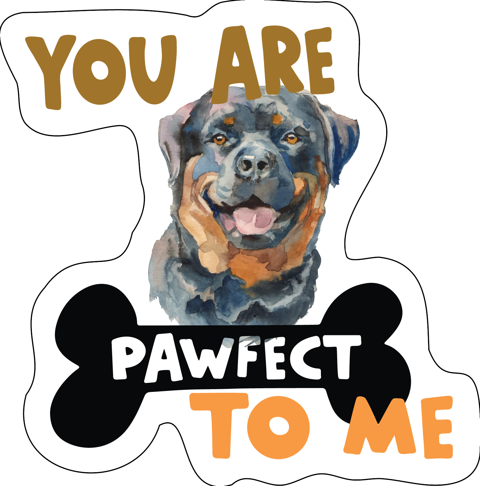 Rottweiler Stickers, Ten Vinyl Stickers Supporting Rottweiler, Great Rottweiler Gift, Decorative Stickers