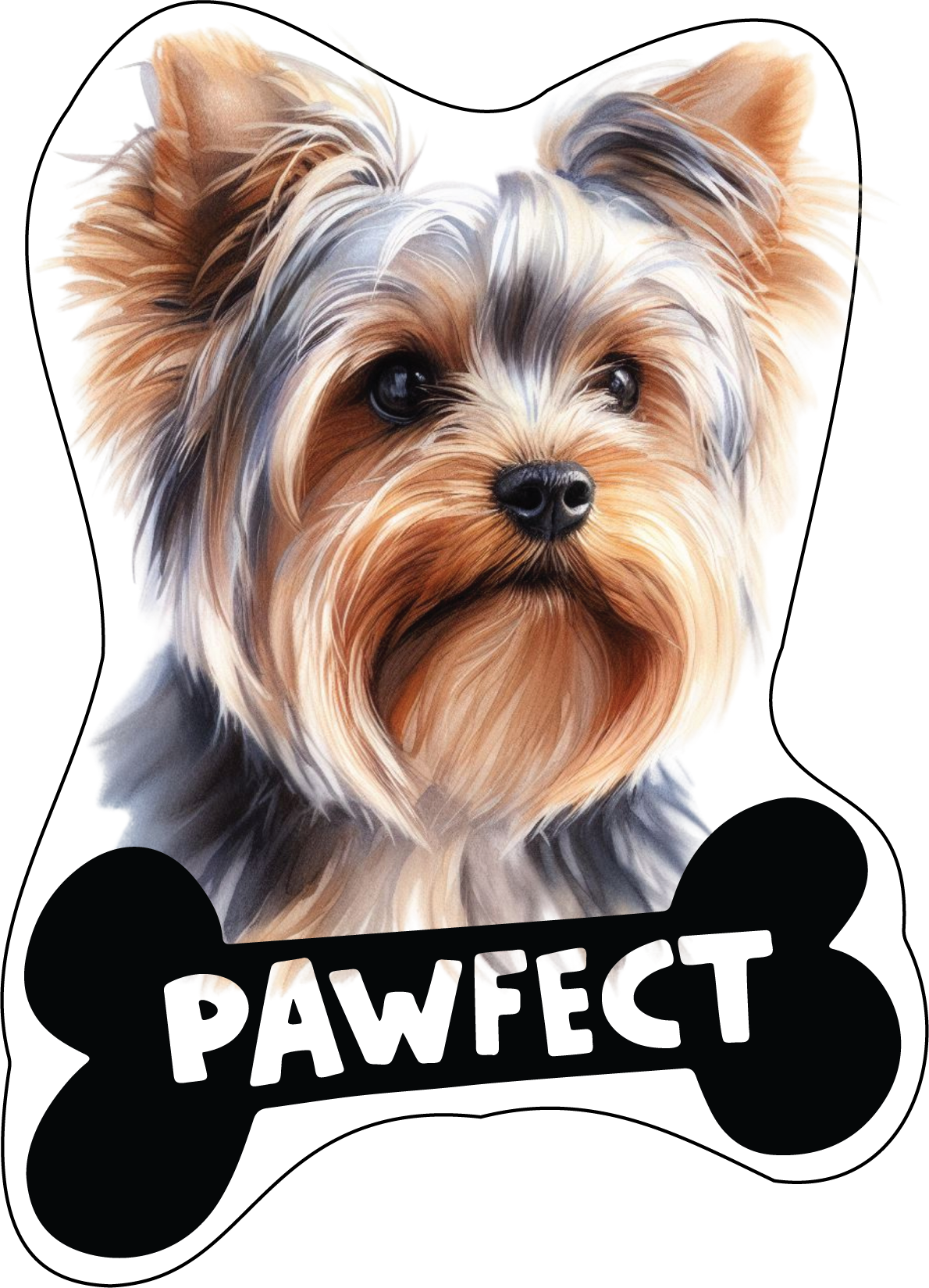 Yorkie Stickers, Ten Vinyl Stickers Supporting Yorkie, Great Yorkie Gift, Decorative Stickers