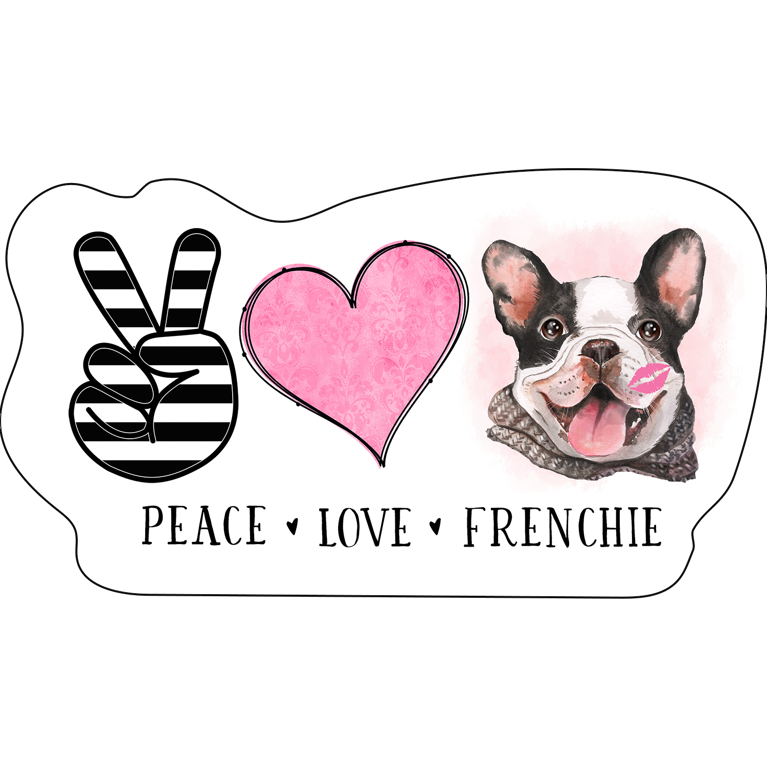 French Bulldog Stickers, Ten Vinyl Stickers Supporting French Bulldog, Great French Bulldog Gift, Decorative Stickers