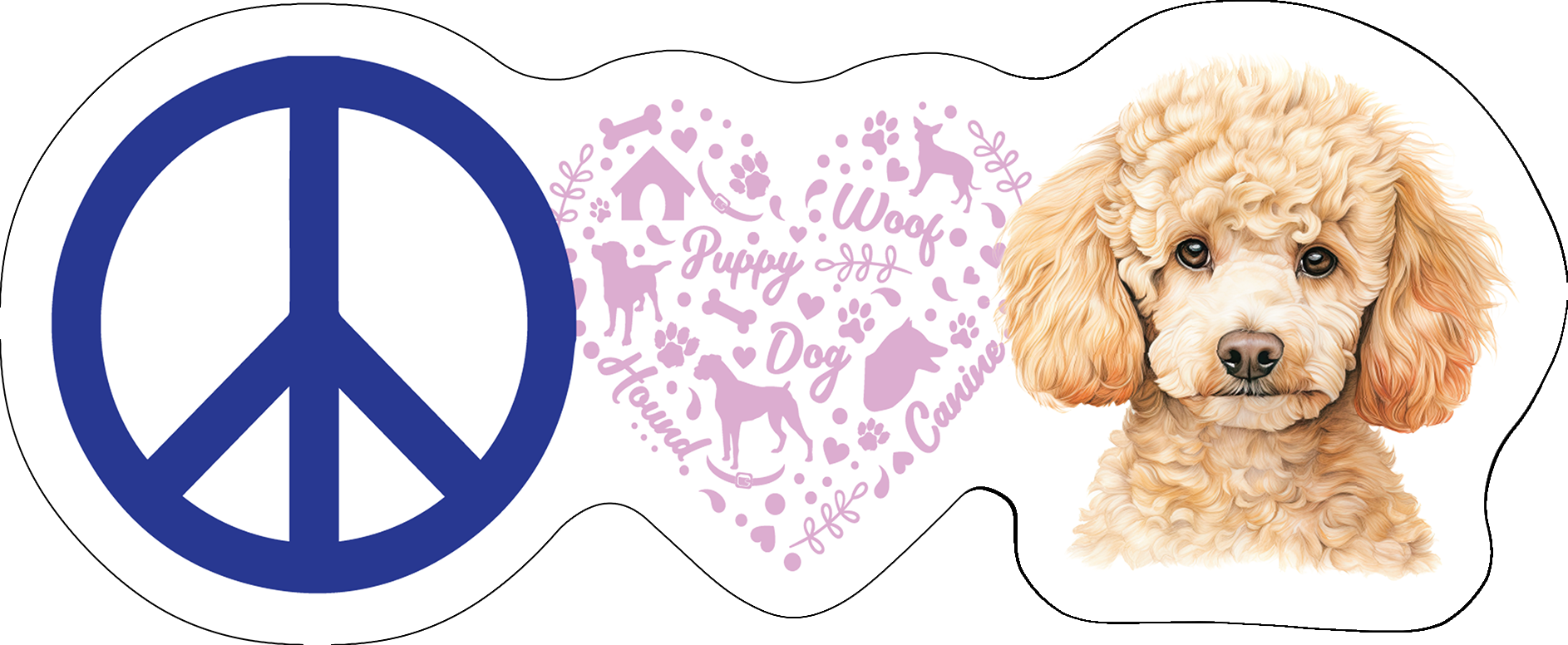 Poodle Stickers, Ten Vinyl Stickers Supporting Poodle, Great Poodle Gift, Decorative Stickers