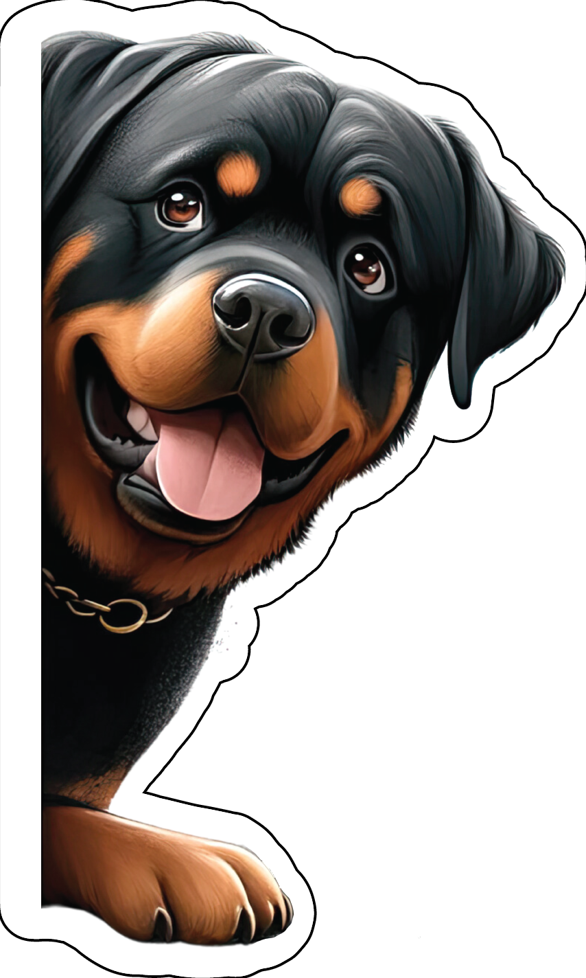 Rottweiler Stickers, Ten Vinyl Stickers Supporting Rottweiler, Great Rottweiler Gift, Decorative Stickers