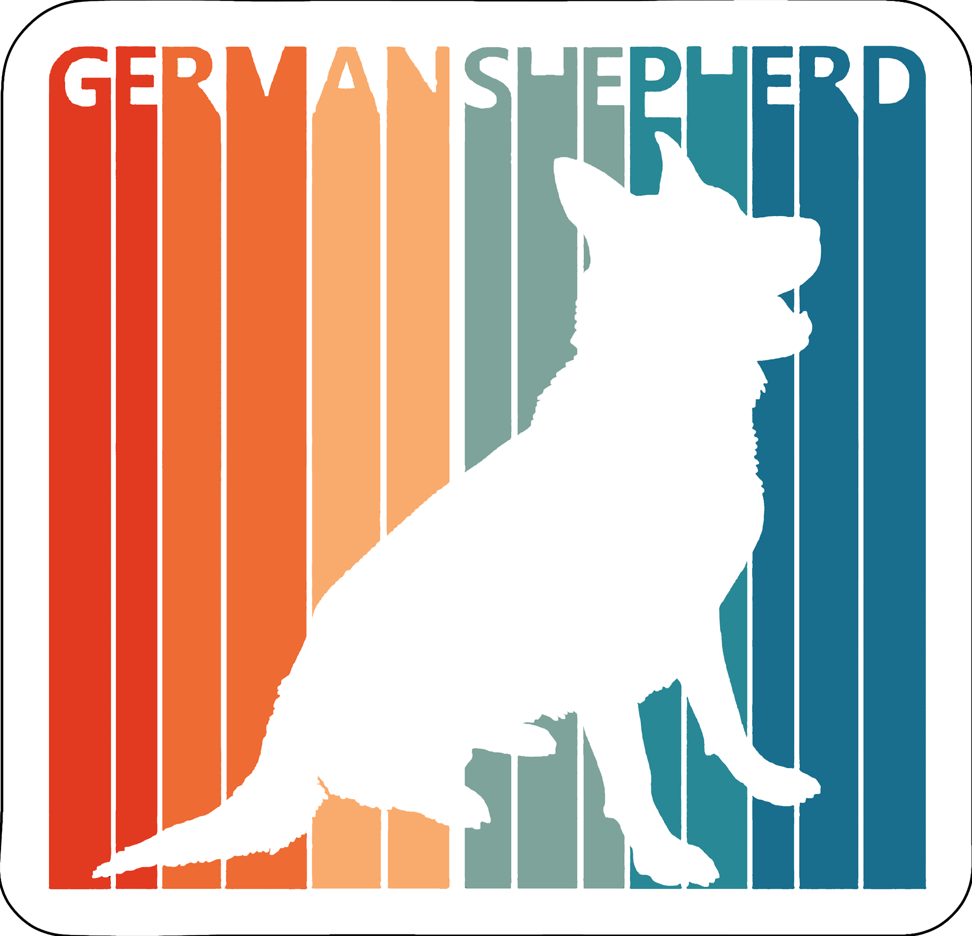 German Shepherd Stickers, Ten Vinyl Stickers Supporting German Shepherd, Great German Shepherd Gift, Decorative Stickers