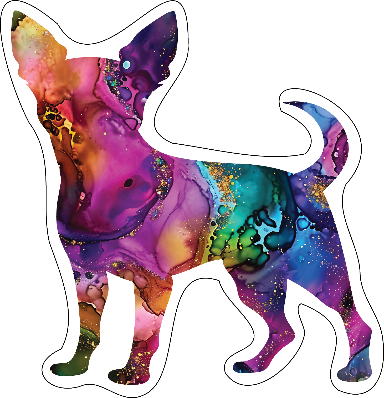 Chihuahua Stickers, Ten Vinyl Stickers Supporting Chihuahua, Great Chihuahua Gift, Decorative Stickers