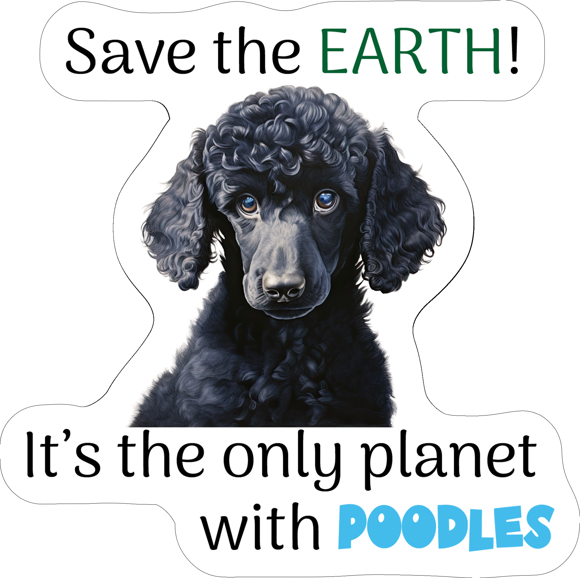 Poodle Stickers, Ten Vinyl Stickers Supporting Poodle, Great Poodle Gift, Decorative Stickers