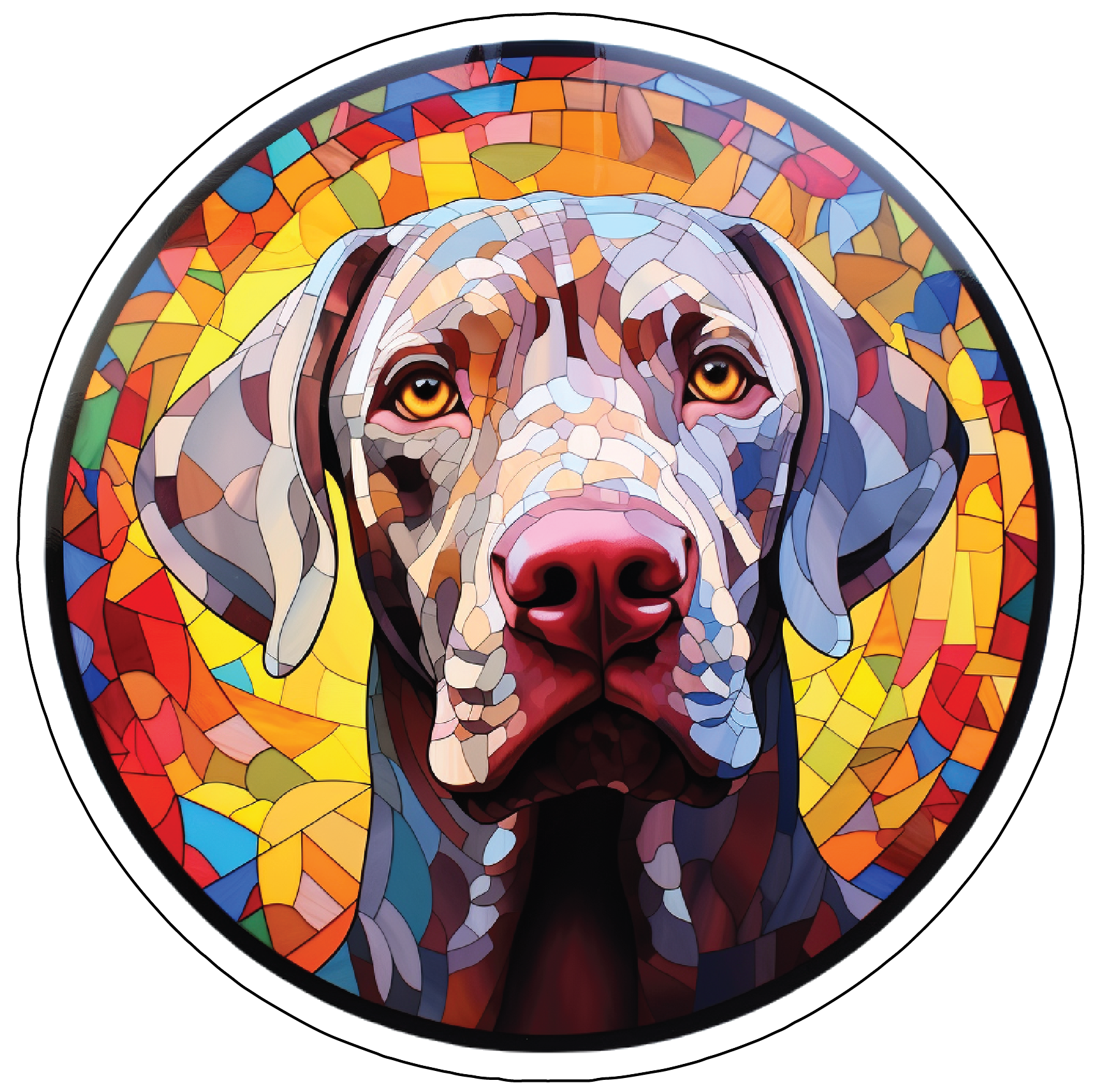 Weimaraner Stickers, Ten Vinyl Stickers Supporting Weimaraner, Great Weimaraner Gift, Decorative Stickers
