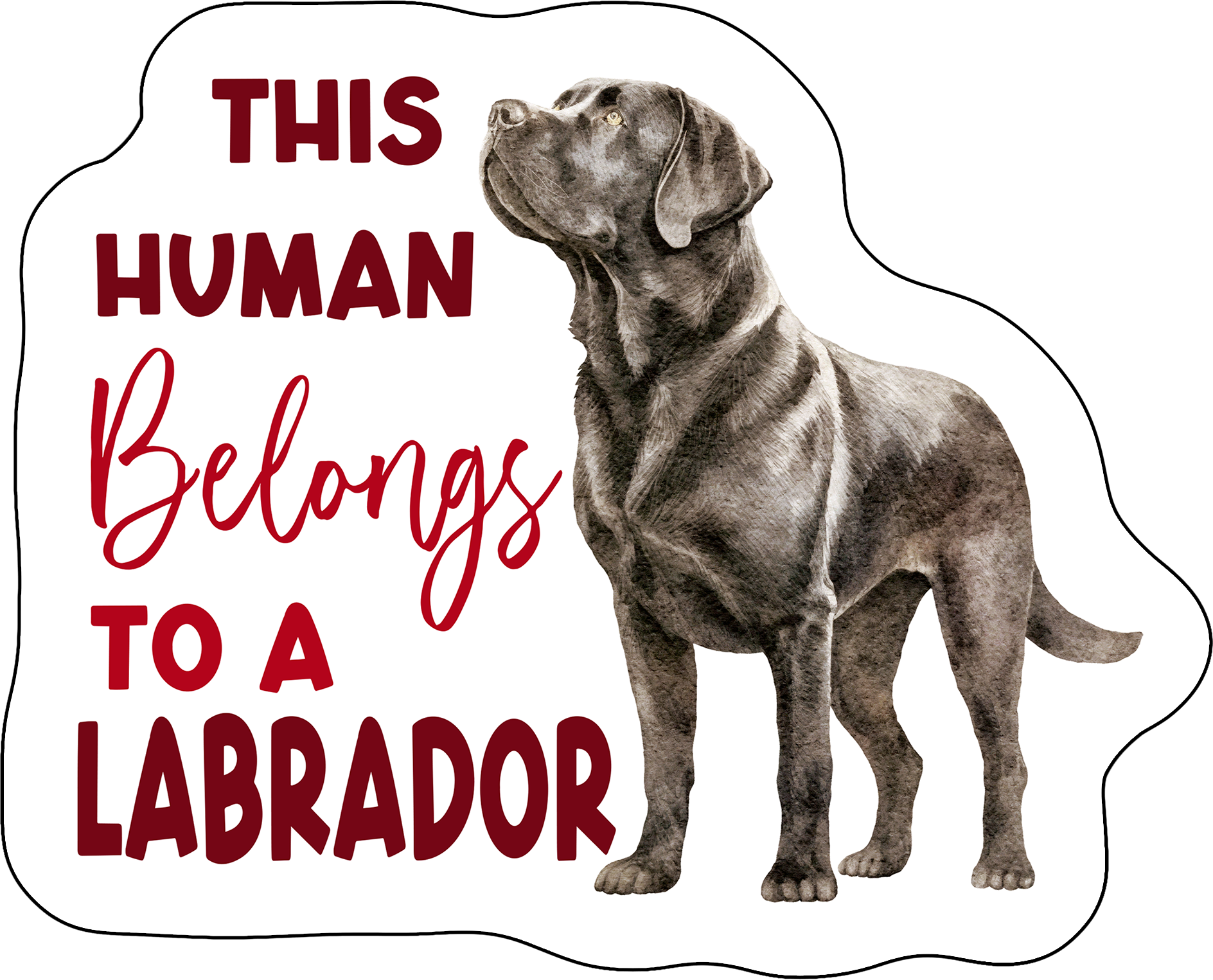 Labrador Stickers, Ten Vinyl Stickers Supporting Labrador, Great Labrador Gift, Decorative Stickers