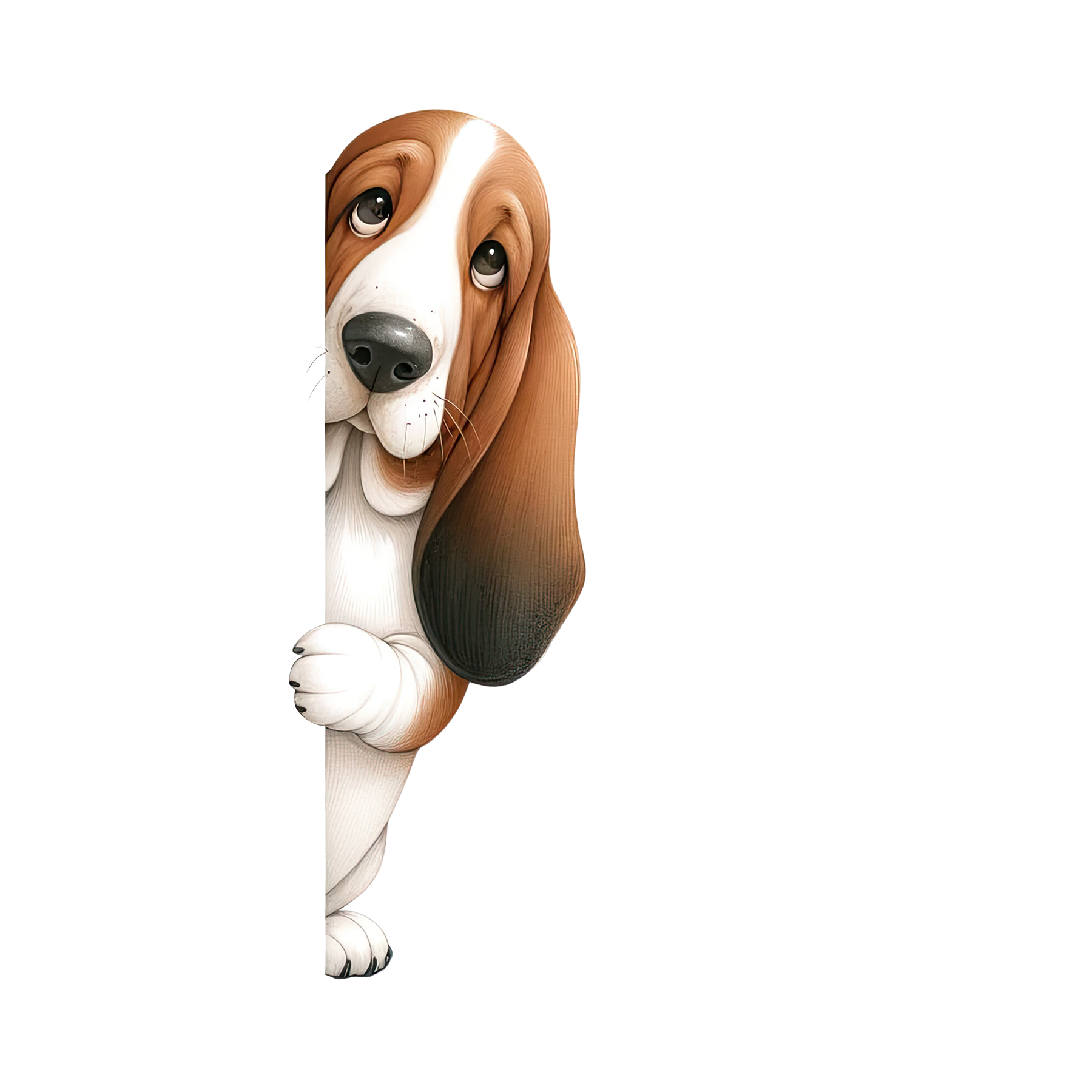 Basset Hound Tumbler and Ten Large Digitally Printed Basset Hound Stickers, Basset Hound Gift for Basset Hound Lovers