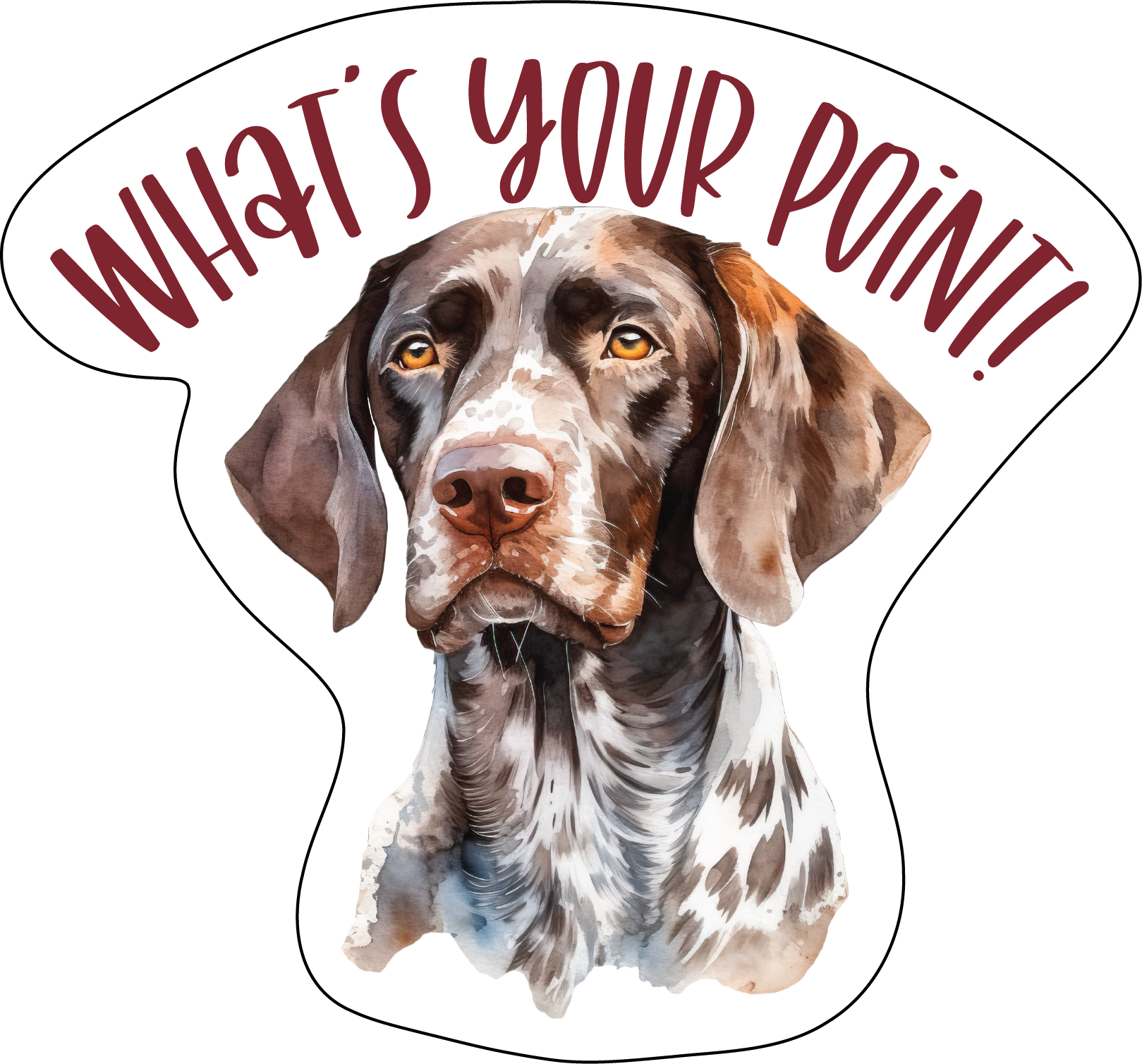 German Shorthair Pointer Stickers, Ten Vinyl Stickers Supporting GSP, Great German Shorthair Gift, Decorative Stickers