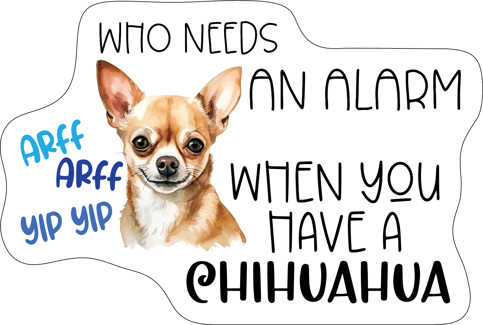 Chihuahua Stickers, Ten Vinyl Stickers Supporting Chihuahua, Great Chihuahua Gift, Decorative Stickers